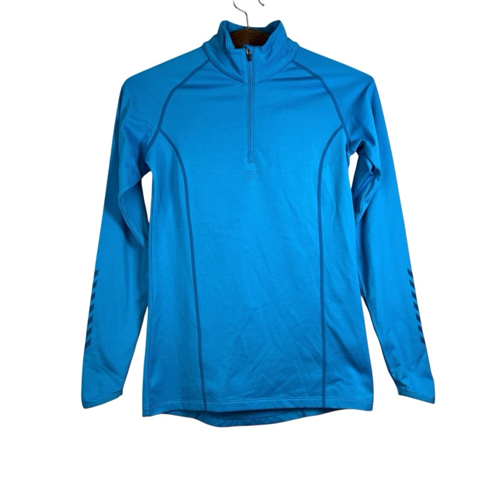 Helly Hansen Blue Long Sleeve Quarter Zip Athletic Sweatshirt Womens Size M
